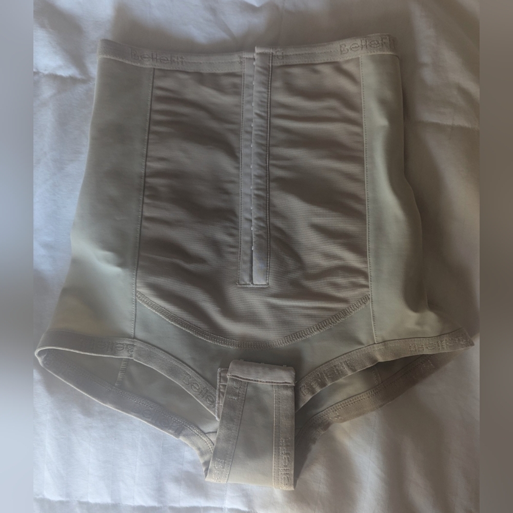 BelleFit Beige Dual Closure Corset Girdle Small